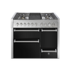 Steel fornuis Genesi 100/3 - Gas fornuis | GQ10SFF-D | Model 2024-Fornuizen-Steel Cucine-4 PITS GAS MET GRILLTOP (4B)-Glanzend zwart / Nero-Jones-Jansen