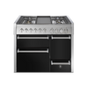 Steel fornuis Genesi 100/3 - Gas fornuis | GQ10SFF-D | Model 2024-Fornuizen-Steel Cucine-4 PITS GAS MET FRYTOP (4T)-Glanzend zwart / Nero-Jones-Jansen