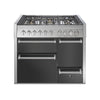 Steel fornuis Genesi 100/3 - Gas fornuis | GQ10SFF-D | Model 2024-Fornuizen-Steel Cucine-6 PITS GAS (6W)-Mat Antraciet-Jones-Jansen