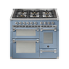 Steel Fornuis Ascot 100/3 - Gas Fornuis | AQ10SFF | Model 2024-Fornuizen-Steel Cucine-6 PITS GAS (6W)-Mat blauw / Celeste-CHROME-Jones-Jansen