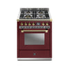 Steel Fornuis Ascot 70 - Gas Fornuis Ascot | AQ7S-4 | Model 2024-Fornuizen-Steel Cucine-Glanzend Bordeaux-MESSING-Jones-Jansen