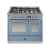Steel Fornuis Ascot 100- Gas Fornuis | AQ10SF | Model 2024-Fornuizen-Steel Cucine-6 PITS GAS (6W)-Mat blauw / Celeste-CHROME-Jones-Jansen