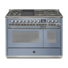 Steel Fornuis Ascot 120 - Gas Fornuis | AQ12SF | Model 2024-Fornuizen-Steel Cucine-6 PITS GAS + BAK/GRILLPLAAT (6B/6T)-Mat blauw / Celeste-NIKKEL-Jones-Jansen