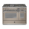 Steel Fornuis Ascot 120 - Gas Fornuis | AQ12SF | Model 2024-Fornuizen-Steel Cucine-7 PITS GAS INC. MEGA WOK (6M)-Mat beige / Sabbia-CHROME-Jones-Jansen