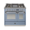 Steel Fornuis Ascot 100- Gas Fornuis | AQ10SF | Model 2024-Fornuizen-Steel Cucine-4 PITS GAS MET TABLE TOP (4T/4B)-Mat blauw / Celeste-NIKKEL-Jones-Jansen