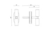 ARTISAN Window T-Bar Handle / AWTH Gold & Natural Oak Wood