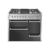 Steel fornuis Genesi 100/3 - Gas fornuis | GQ10SFF-D | Model 2024-Fornuizen-Steel Cucine-4 PITS GAS MET GRILLTOP (4B)-Mat Antraciet-Jones-Jansen