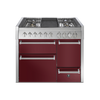 Steel fornuis Genesi 100/3 - Gas fornuis | GQ10SFF-D | Model 2024-Fornuizen-Steel Cucine-4 PITS GAS MET GRILLTOP (4B)-Glanzend Bordeaux-Jones-Jansen