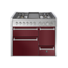 Steel fornuis Genesi 100/3 - Gas fornuis | GQ10SFF-D | Model 2024-Fornuizen-Steel Cucine-4 PITS GAS MET FRYTOP (4T)-Glanzend Bordeaux-Jones-Jansen