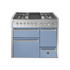 Steel fornuis Genesi 100/3 - Gas fornuis | GQ10SFF-D | Model 2024-Fornuizen-Steel Cucine-4 PITS GAS MET GRILLTOP (4B)-Mat blauw / Celeste-Jones-Jansen