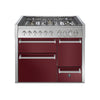 Steel fornuis Genesi 100/3 - Gas fornuis | GQ10SFF-D | Model 2024-Fornuizen-Steel Cucine-6 PITS GAS (6W)-Glanzend Bordeaux-Jones-Jansen