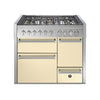 Steel fornuis Genesi 100/3 - Gas fornuis | GQ10SFF-D | Model 2024-Fornuizen-Steel Cucine-6 PITS GAS (6W)-Glanzend Creme / Crema-Jones-Jansen