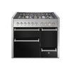 Steel fornuis Genesi 100/3 - Gas fornuis | GQ10SFF-D | Model 2024-Fornuizen-Steel Cucine-6 PITS GAS (6W)-Glanzend zwart / Nero-Jones-Jansen