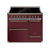Steel Fornuis Ascot 100/3- Inductie Fornuis | AQ10SFF-D-5FI | Model 2024-Fornuizen-Steel Cucine-Glanzend Bordeaux-BRONS-Jones-Jansen