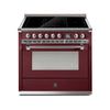 Steel Fornuis Ascot 90 - Inductie Fornuis | AQ9S-5FI | Model 2024-Fornuizen-Steel Cucine-Glanzend Bordeaux-NIKKEL-Jones-Jansen