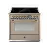 Steel Fornuis Ascot 90 - Inductie Fornuis | AQ9S-5FI | Model 2024-Fornuizen-Steel Cucine-Mat beige / Sabbia-MESSING-Jones-Jansen