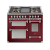 Steel Fornuis Ascot 100/3 - Gas Fornuis | AQ10SFF | Model 2024-Fornuizen-Steel Cucine-5 PITS GAS MET TABLE TOP (4T of 4B)-Glanzend Bordeaux-NIKKEL-Jones-Jansen