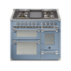 Steel Fornuis Ascot 100/3 - Gas Fornuis | AQ10SFF | Model 2024-Fornuizen-Steel Cucine-5 PITS GAS MET TABLE TOP (4T of 4B)-Mat blauw / Celeste-CHROME-Jones-Jansen
