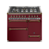 Steel Fornuis Ascot 100/3 D - Gas Fornuis | AQ10SFF-D | Model 2024-Fornuizen-Steel Cucine-6 PITS GAS (6W)-Glanzend Bordeaux-BRONS-Jones-Jansen