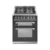 Steel Fornuis Ascot 70/2 -Gas Fornuis | AQ7SF-4 | Model 2024-Fornuizen-Steel Cucine-Mat Antraciet-CHROME-Jones-Jansen