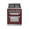 Steel Fornuis Ascot 70/2 -Gas Fornuis | AQ7SF-4 | Model 2024-Fornuizen-Steel Cucine-Glanzend Bordeaux-CHROME-Jones-Jansen