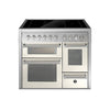 Steel fornuis Genesi 100/3 - Inductie fornuis | GQ10SFF-5FI | Model 2024-Fornuizen-Steel Cucine-5 ZONES INDUCTIE MET BOOSTER-Mat wit / Nuvola-Jones-Jansen