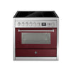 Steel Fornuis Genesi 90 - Inductie fornuis | GQ9S-5FI | Model 2024-Fornuizen-Steel Cucine-5 ZONES INDUCTIE MET BOOSTER-Glanzend Bordeaux-Jones-Jansen