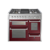 Steel fornuis Genesi 100/3 - Gas fornuis | GQ10SFF | Model 2024-Fornuizen-Steel Cucine-4 PITS GAS MET GRILLTOP (4B)-Glanzend Bordeaux-Jones-Jansen
