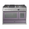 Steel fornuis Genesi 120 - Gas fornuis | GQ12SF | Model 2024-Fornuizen-Steel Cucine-6 PITS GAS MET GRILLTOP (6B)-Mat Paars / Ametista-Jones-Jansen