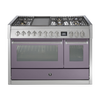 Steel fornuis Genesi 120 - Gas fornuis | GQ12SF | Model 2024-Fornuizen-Steel Cucine-6 PITS GAS MET FRYTOP (6T)-Mat Paars / Ametista-Jones-Jansen