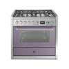 Steel fornuis Genesi 90 - Gas fornuis | GQ9S | Model 2024-Fornuizen-Steel Cucine-6 PITS GAS (6W)-Mat Paars / Ametista-Jones-Jansen