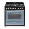 Steel fornuis Oxford 90 - Gas fornuis | X9F-6 | Model 2024-Fornuizen-Steel Cucine-6 PITS GAS-Mat blauw / Celeste-Jones-Jansen
