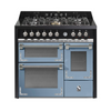 Steel fornuis Oxford 100/3 - Gas fornuis | XQ10FFF-6 | Model 2024-Fornuizen-Steel Cucine-6 PITS GAS-Mat blauw / Celeste-Jones-Jansen